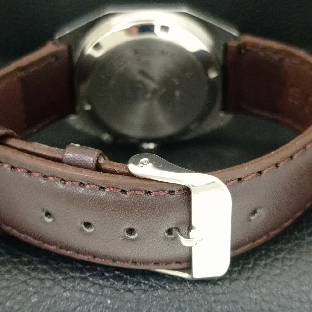 Vintage 1979 Ricoh Automatic Mens Silver Watch W/daydate & Gold accents
